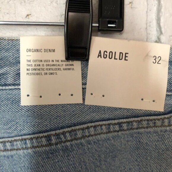 AGOLDE “Lana” Low-Rise Vintage Straight Jeans – Women’s Size 32 – Classic Indigo - Picture 9 of 12